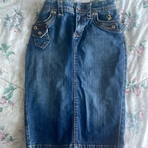 Baby Phat Blue Denim Pencil Skirt